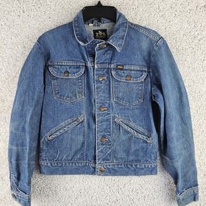 Vintage 70s Maverick Blue Bell Denim Jean Jacket Size 38 ( S/M ) Made in USA